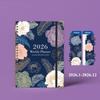 Flowers 2026 Schedule Book A5 Planner Notebook Portable Daily Planner  Office Supplies