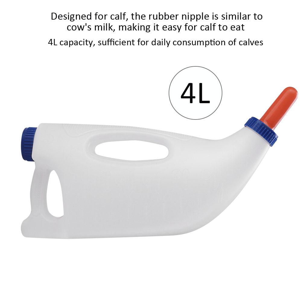 4L Kälber Kuh Fütterung Milchflasche Becher Säuglingsmilch Futter mit Griff