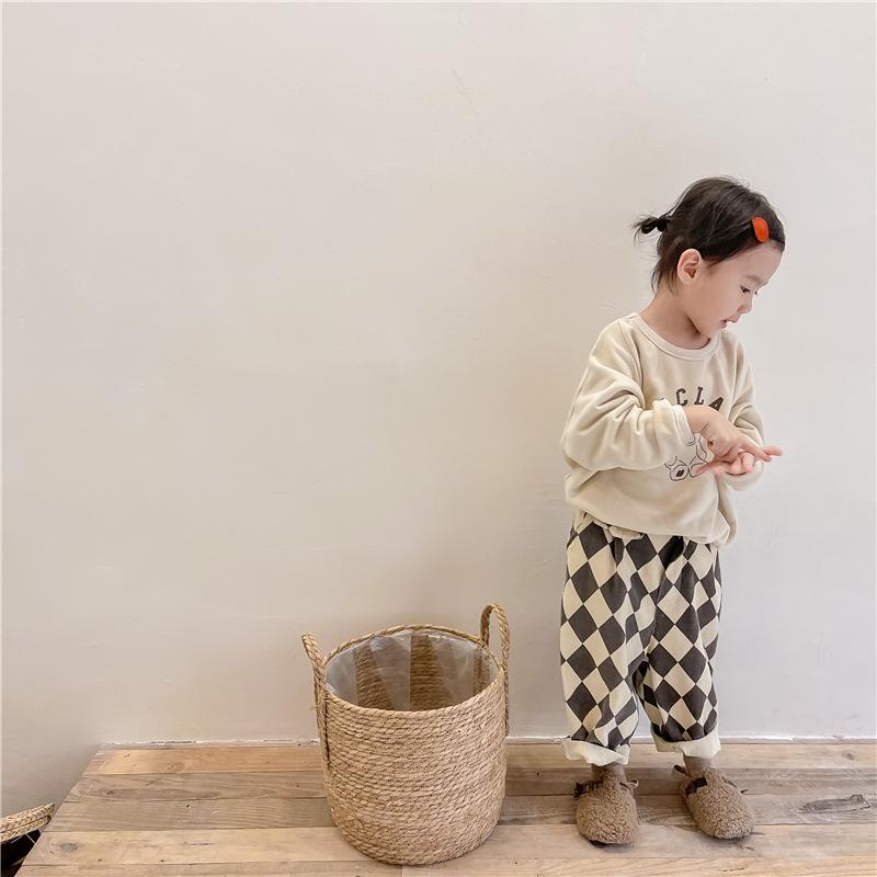 2022 dětské podzimní oblečení novinky dětské korejské podzimní praní bavlněné kalhoty ležérní kalhoty