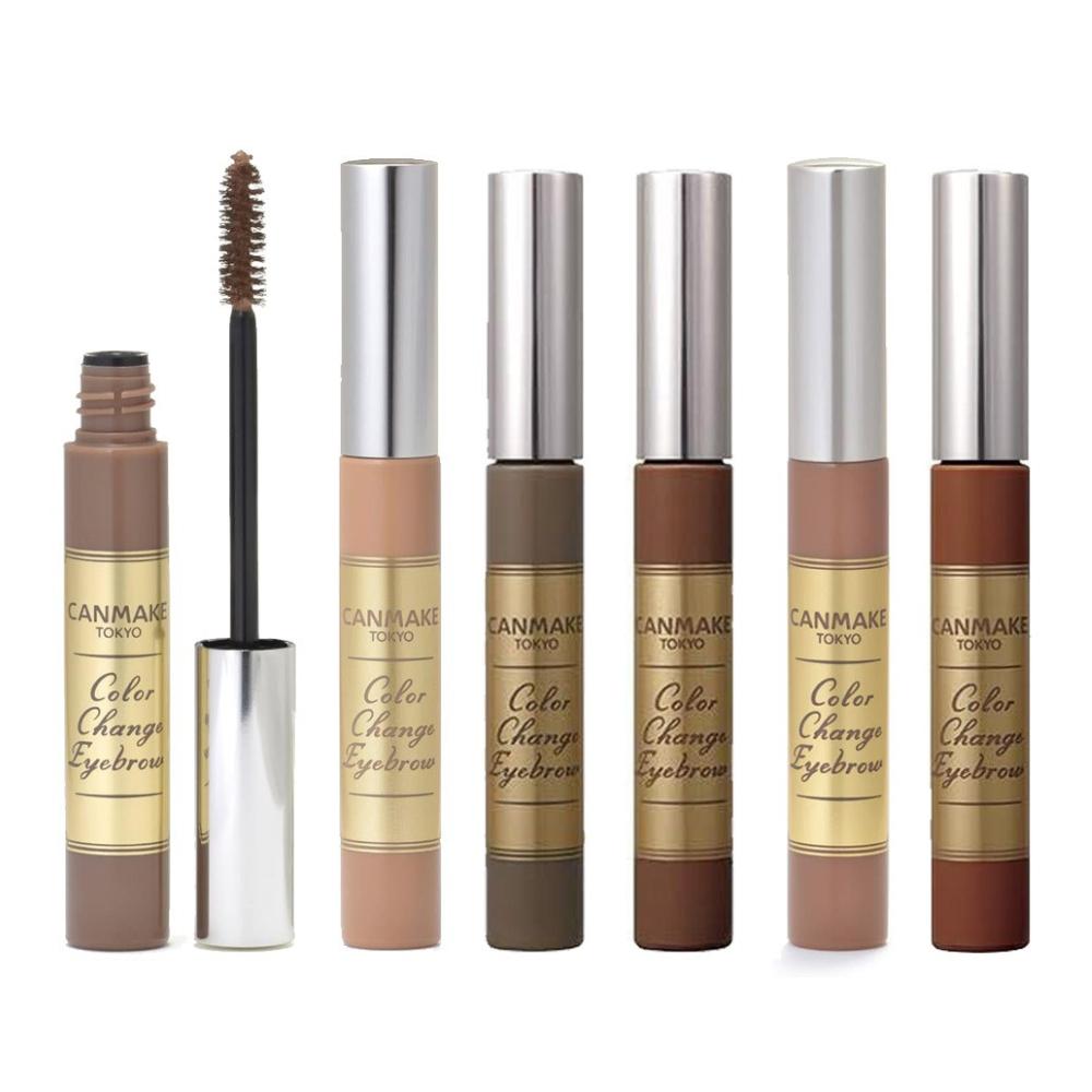 Ida Laboratories CANMAKE Color Changing Eyebrow Cocoa Brown  Mocha Beige  Ash Brown  Natural Brown  Sakura Brown