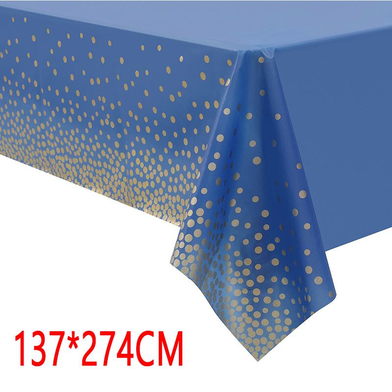 137*274cm Rectangle Bronzing Tablecloth Disposable Waterproof Table Cloth for Wedding Birthday Party Decorations Christmas Decor