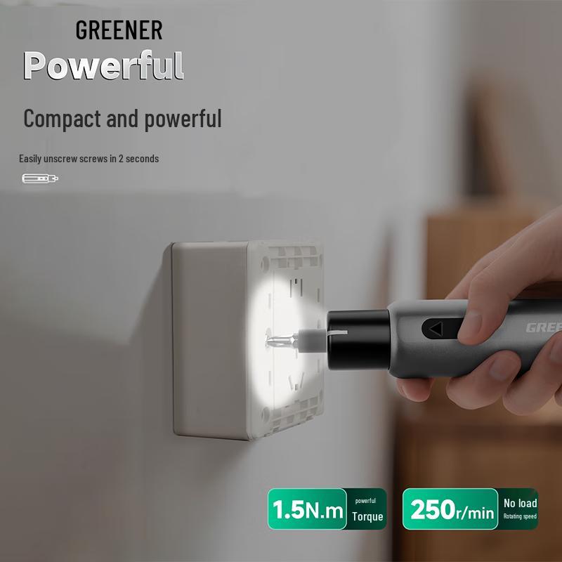 Greener 56-Piece Rechargeable Electric Screwdriver Set CN plug (adapter included)