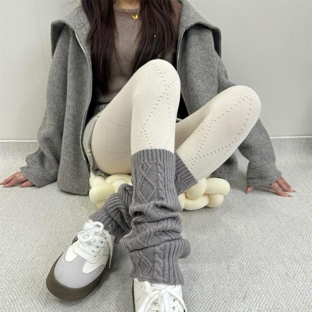 Breathable Argyle Tights Fashionable Thermal Leggings Y2K Jacquard Knitted Stockings  Autumn Winter