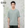 GXG Men's Simple Solid Color Crew Neck Short Sleeve Knit T-shirt