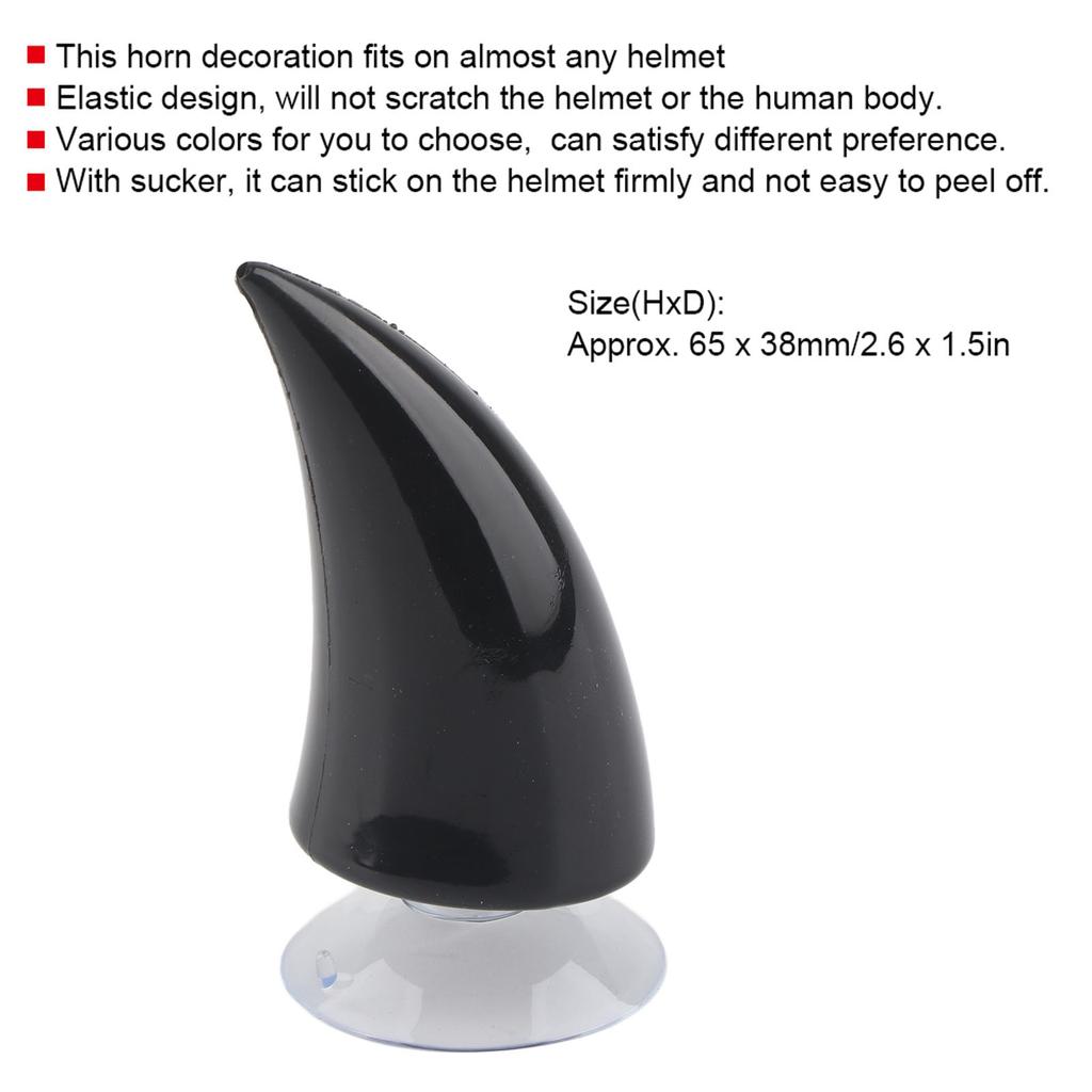 Motorcycle Helmet Devil Demon Horn with Sucker Decoration AccessoriesBlack
