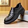 Spring New Men's  Casual Leather Shoes Platform Soft Leather Shoes Trendy Men's Shoes Baita Driving Shoes Leather Shoes
