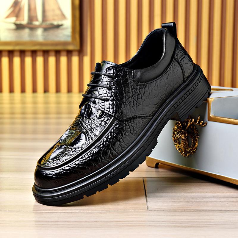 

Spring new men s casual leather shoes platform soft leather shoes trendy men s shoes Baita driving shoes leather shoes 38