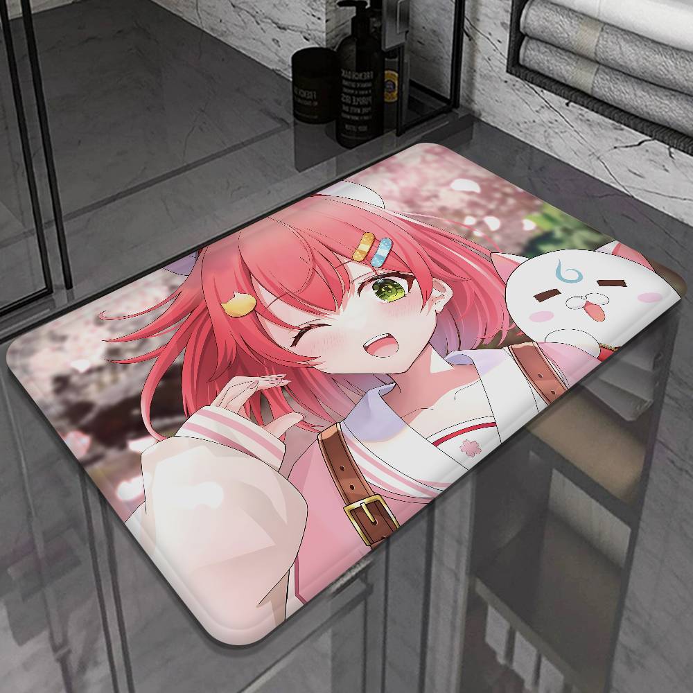 Popular Virtual S-Sakura M-Miko Floor Mat Retro Multiple Choice Living Room Kitchen Rug Non-Slip Modern Home Decor