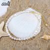 Effie Queen Natural Freshwater Pearls Beaded Chain Anklet Foot Accessories Simple Handmade S925 Silver Party Jewelry Gift SA38