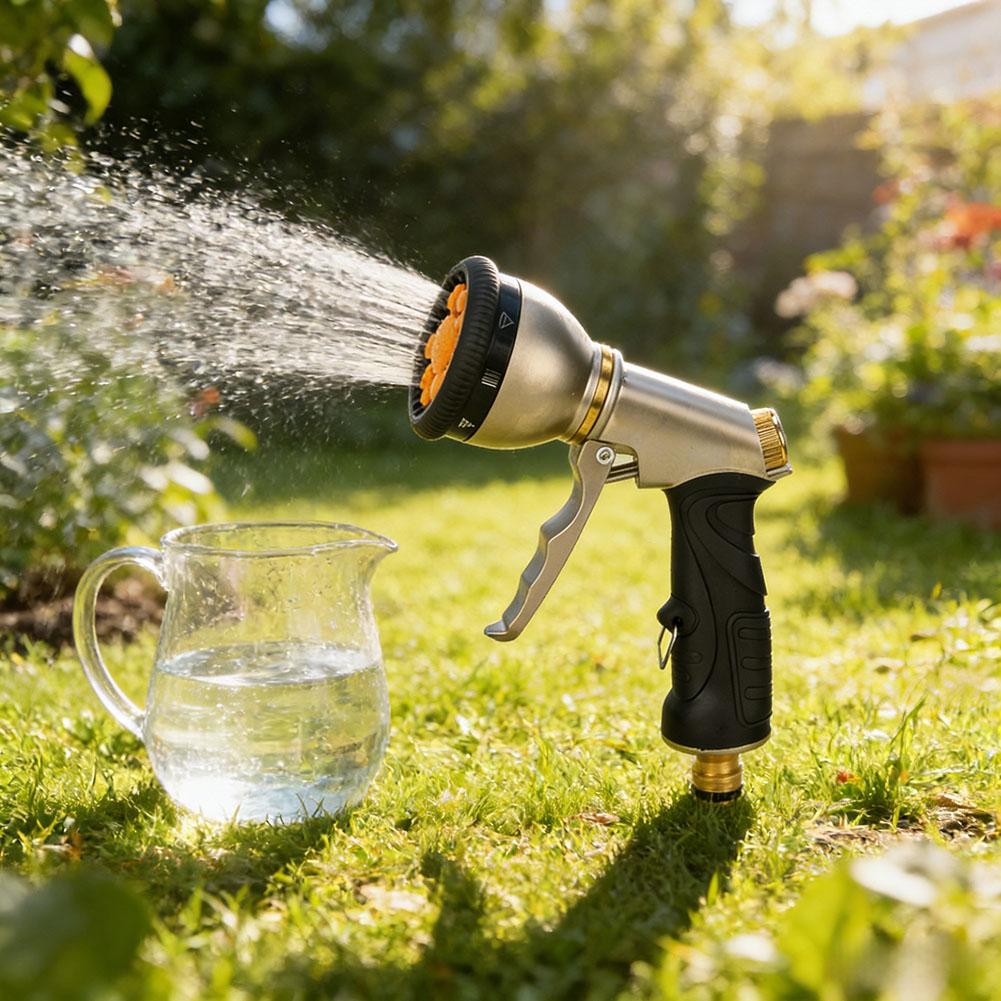 

1pc Metal Garden Handheld Showerhead Multifunctional Watering Head For Garden Watering Household Cleaning China Mainland