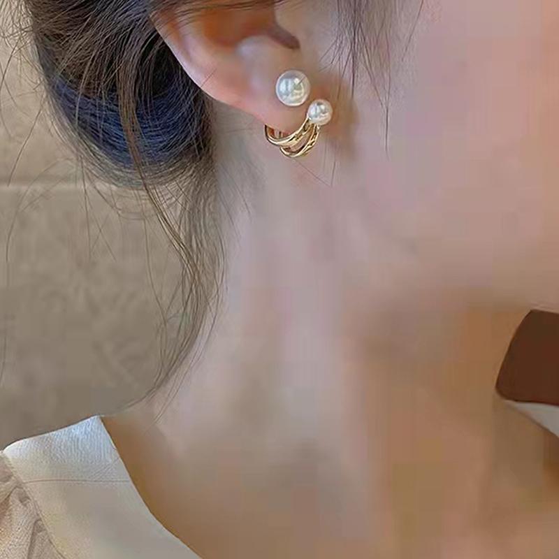 Retro Leichter Luxus Perlenstecker Koreanischer Einfacher Schmuck Weihnachtsfeier