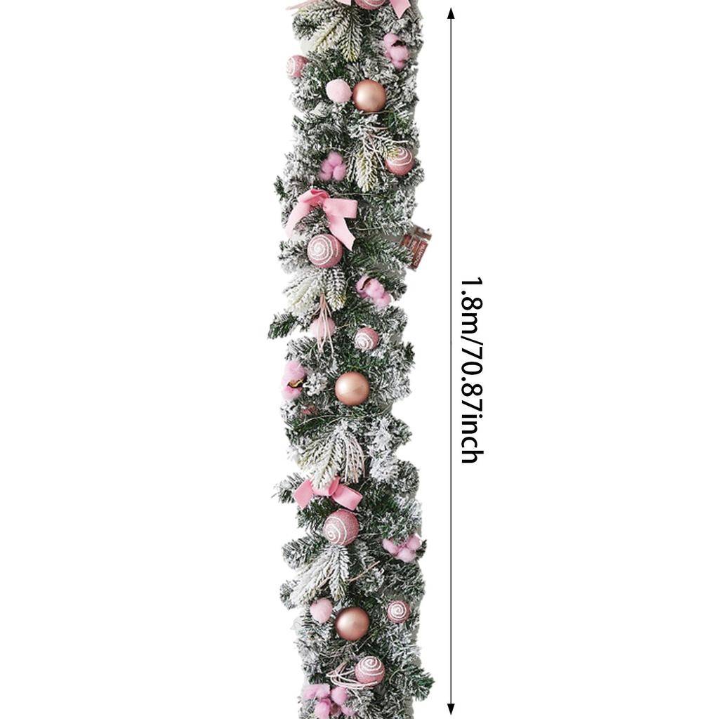 1.8M Gift Artificial Christmas Wreath for Indoor Outdoor Window Living Rooms
