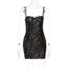 Lace Backless Camisole Slim Fit Dress Lace Open Back Sling Silm Dress
