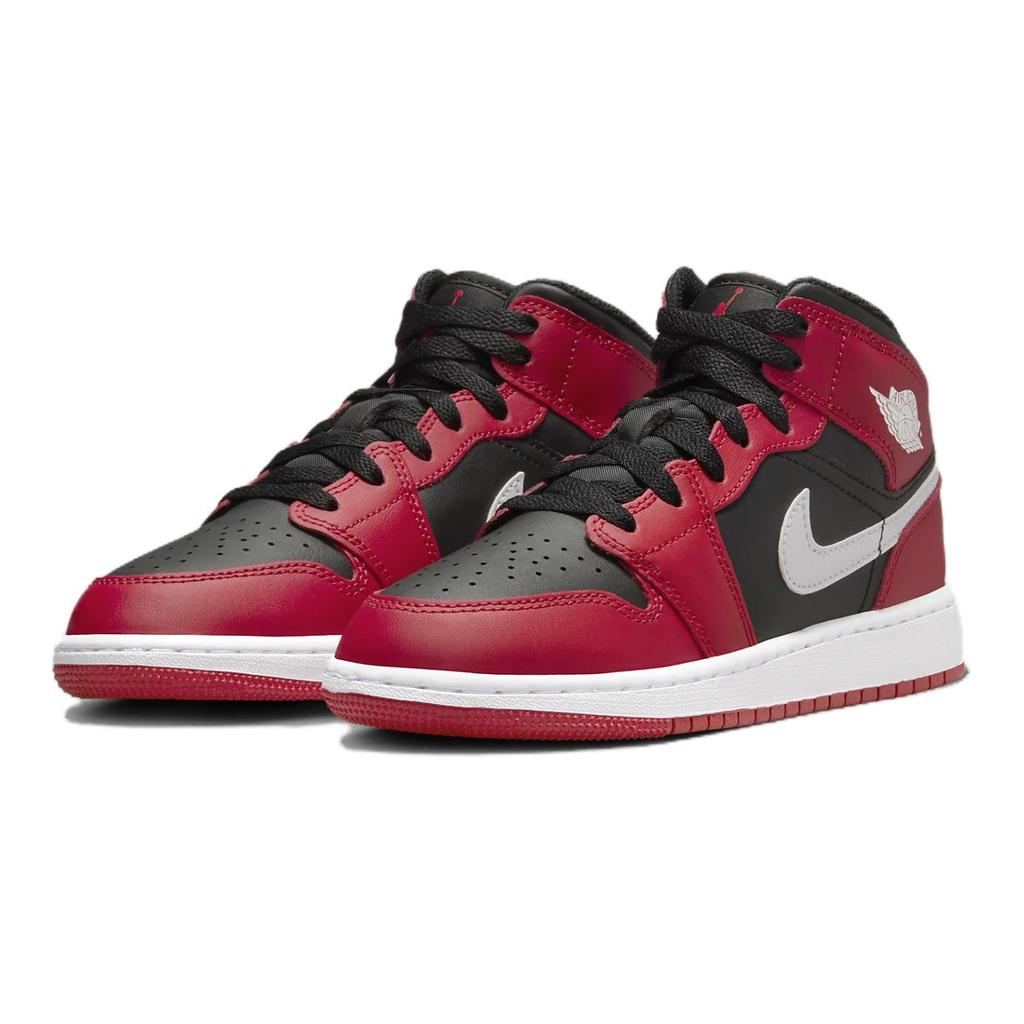 Air Jordan 1 Mid GS Gym Red Black White Kids Sneakers DQ8423-061