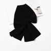 Korean Style Beige Grey Knit Wool Women's Winter Scarf: Short, Versatile Neck Protector