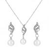 Chic Rhinestone Zircon Jewelry Set: Necklace, Earrings, Ring & Watch for Women