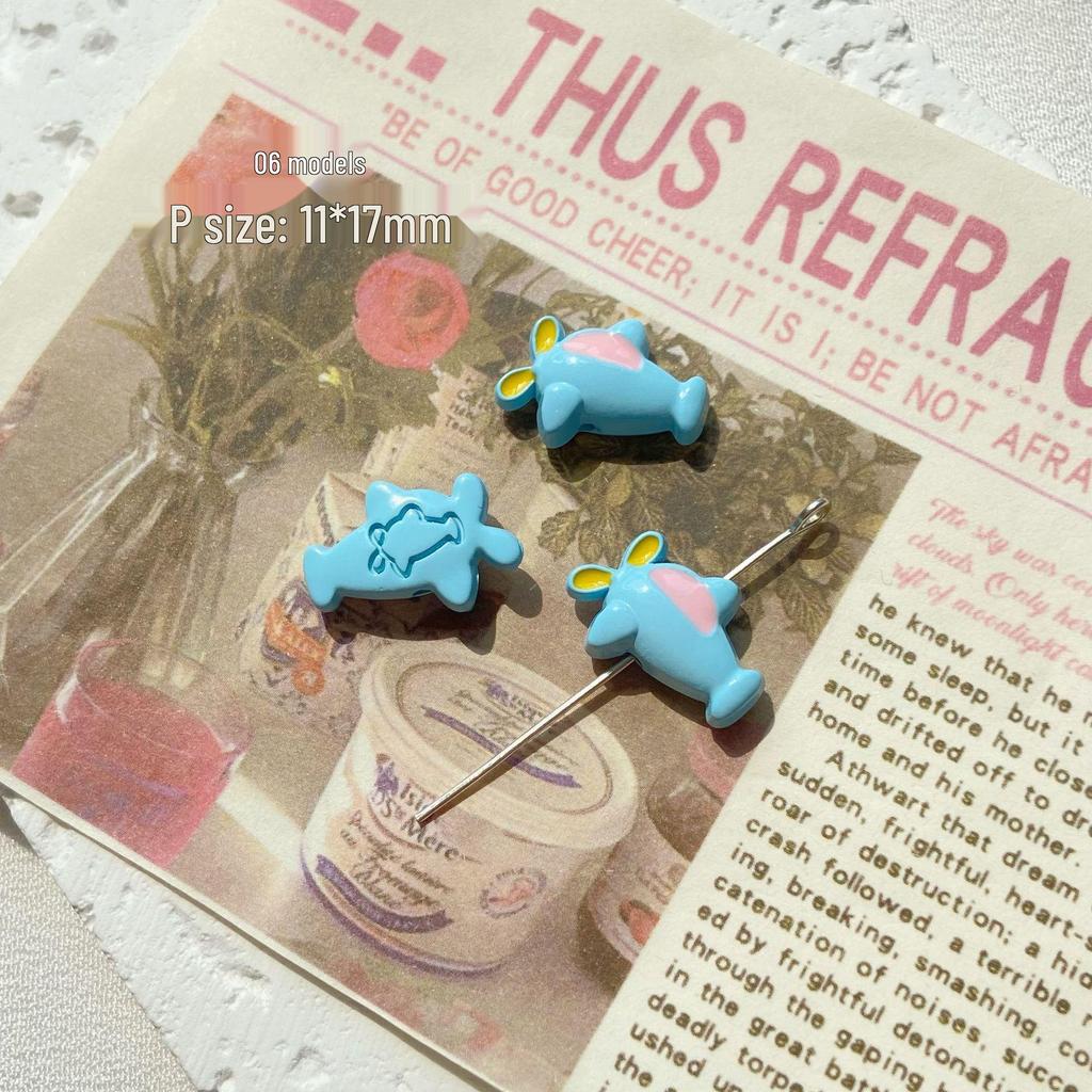 Blue Beaded Flower Bear Bracelet - Cute Alloy DIY Jewelry Accessory