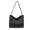 Korean fashion casual tote bag women's 2025 autumn new personalized leopard print large capacity temperament shoulder armpit bag