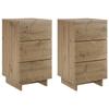 Nightstand 2 Pcs. Artisan Oak 33.5 X 34.5 X 60 Cm