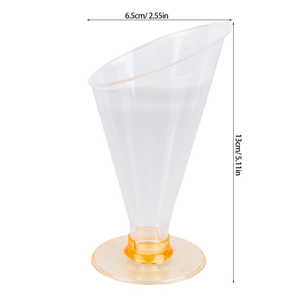 10Pcs Dessert Cups Clear Plastic Mini Goblets for Tiramisu Pudding Jelly Mousse Ice Cream Party Banquet Catering Use