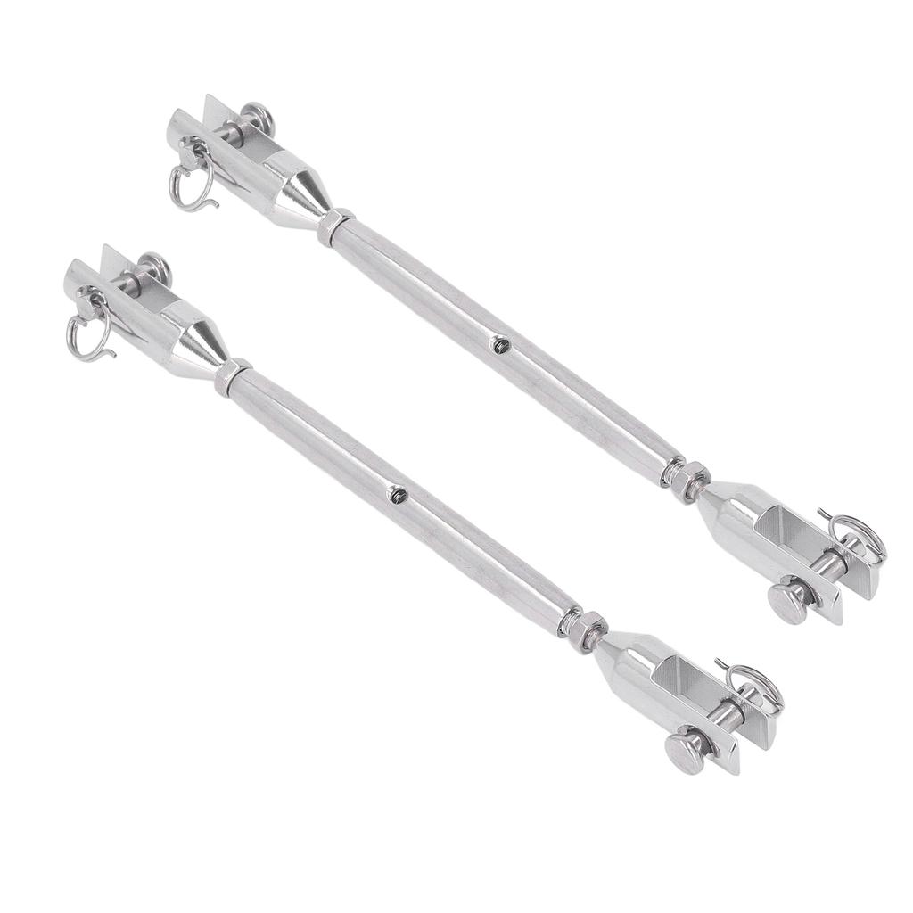 2 Stück Spannschloss Gabel-Gabel Edelstahl Hakenverbinder Befestigungselement für Marine M4