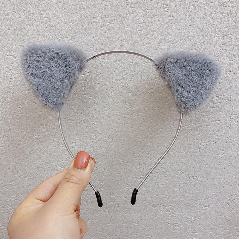 1Pc Plush Daily Use Cat Ear Decoration Cartoon Headband Cute Hair Accessory