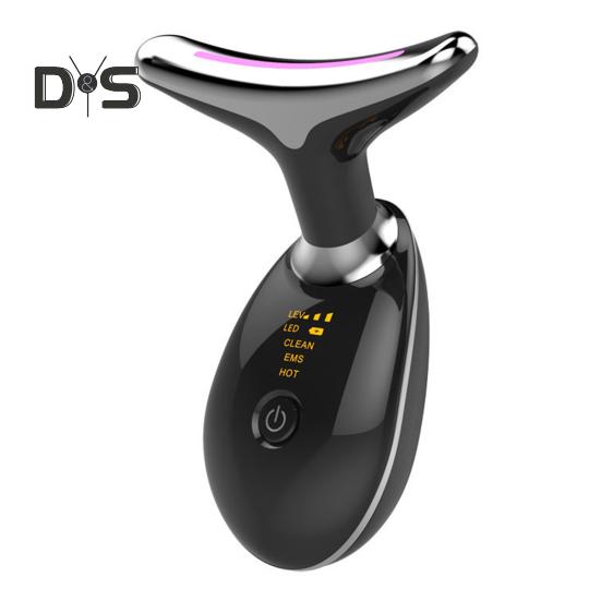 

Массажер для шеи и лица, устройство для подтяжки кожи против морщин, средство для удаления двойного подбородка, косметический инструмент для контурирования лица, быстро впитывает кремы чёрный