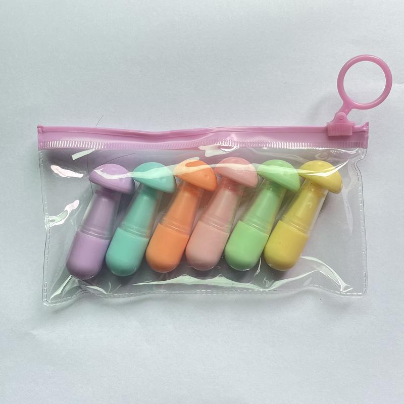 6-Color Mini Pill Highlighter & Marker Set