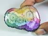 124Cts. Dyed Solar Druzy Agate Multi Colour Fancy Cabochon Loose Gemstone ET-34