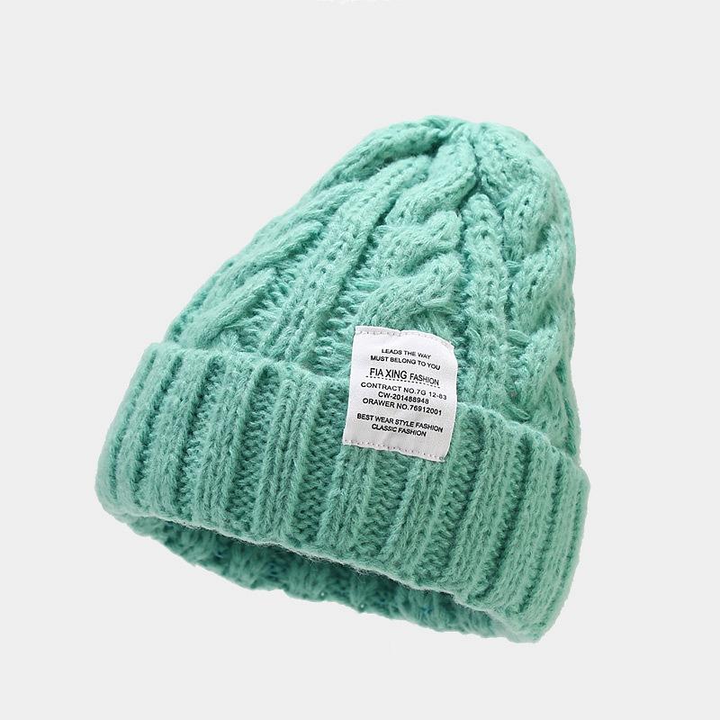 Simple Autumn and Winter Hat Big Head Circumference Knitted Wool Hat Loose Ins Face Small Twist Thickened Winter Warm Hat