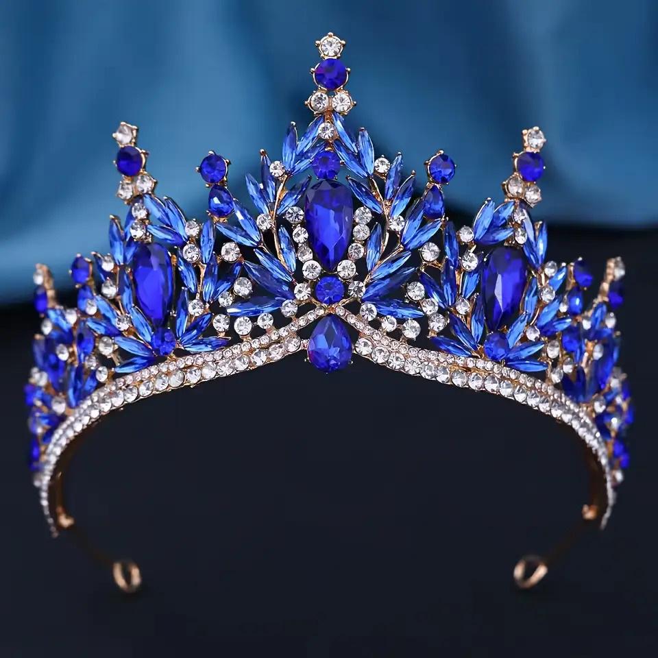 European Luxury Symphony Purple Crown Headgear Wedding Party Banquet Dress Rhinestone Crown Styling Setting Hair Accessories 2026