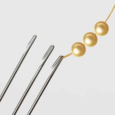 Herramientas para ensartar cuentas de pulsera de joyería Aguja para ensartar cuentas Aguja de cristal abierta Crochet extrafino hecho a mano