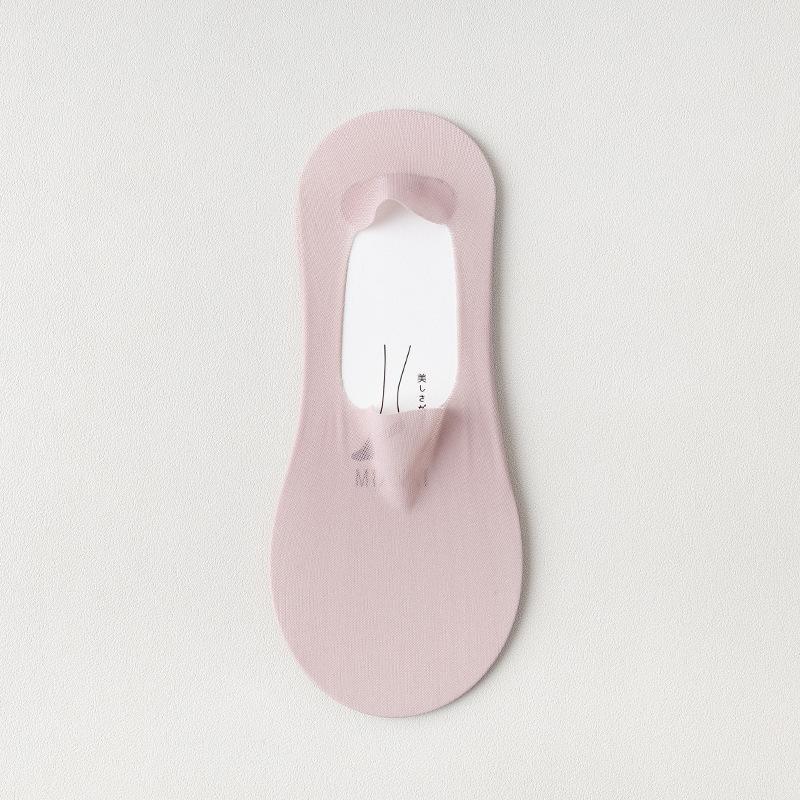 Summer Thin Boat Socks for Women, Solid Color, Versatile, Mesh Breathable, Shallow Mouth, Invisible Socks, Silicone Anti-drop, 100 Cotton Short Tube