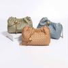 Retro Fashion Single-shoulder Crossbody Bag with Pleated Cloud-patterned Chain Strap