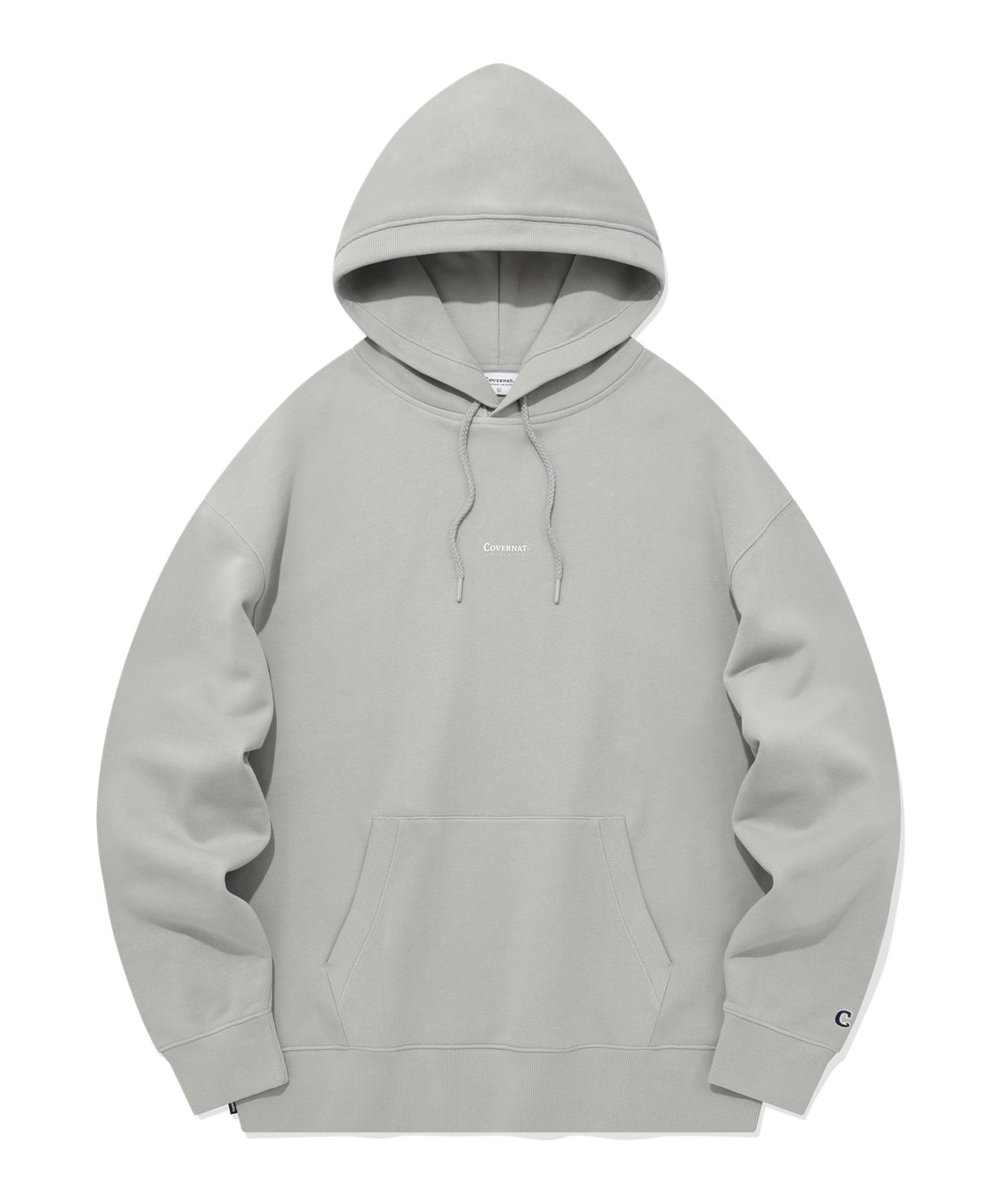 Худи Covernat Оверсайз Маленькое С Аутентичным Логотипом Светло-серый Light Gray/L
