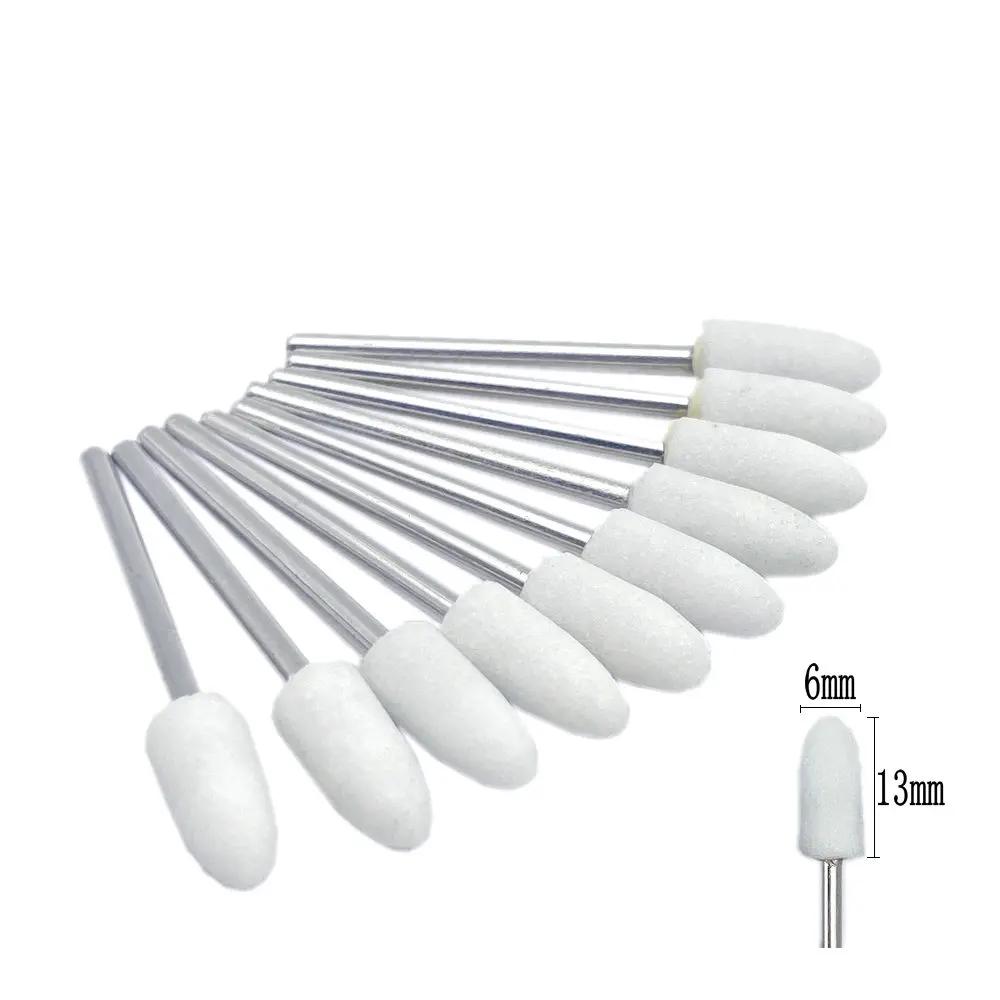 10pcs/set  Dental Stone Grinder Polisher Burs 2.35mm Shank For Contouring Shaping Porcelain Dental Rotary Stone Polisher