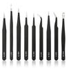 Fine Anti-Static Tweezer Set: Straight & Bent Tips for Electronic Repair