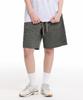 CREAM SODA LAB Washed Logo Embroidered Front Cut Shorts Khaki