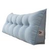 Headboard Pillow with Side Pocket Linen Triangular Headboard Wedge Cushion Bed Bolster Cushion for Shoulder Back Waist Support Dorm Home Bedroom
