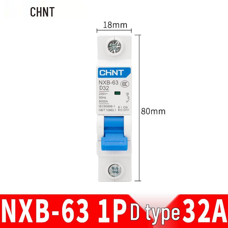 Chint NXB Air Switch Circuit Breaker: 1P, 2P, 3P, 4P Household Type D Three-Phase Disconnector 380V.