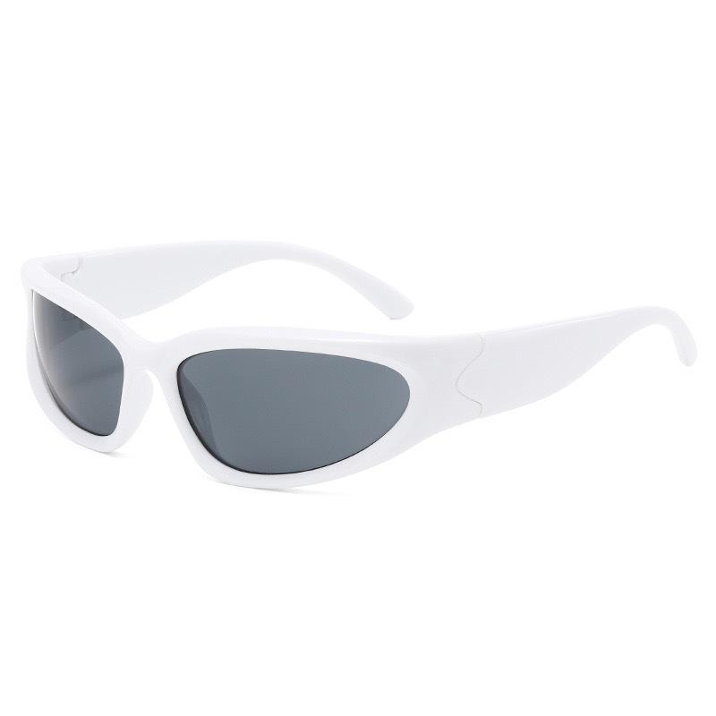 Lunettes de soleil futuristes Cyberpunk à monture étroite: Style Sportif Millennial Y2K avec Protection Solaire Européenne et Américaine