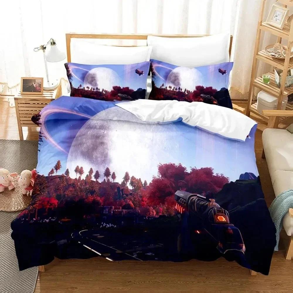 3D Print Game Outer Worlds Printed Bed Set Duvet Cover Pillowcase Bedding Set Bed Linen Sheet Quilt Cover Full Queen King Size