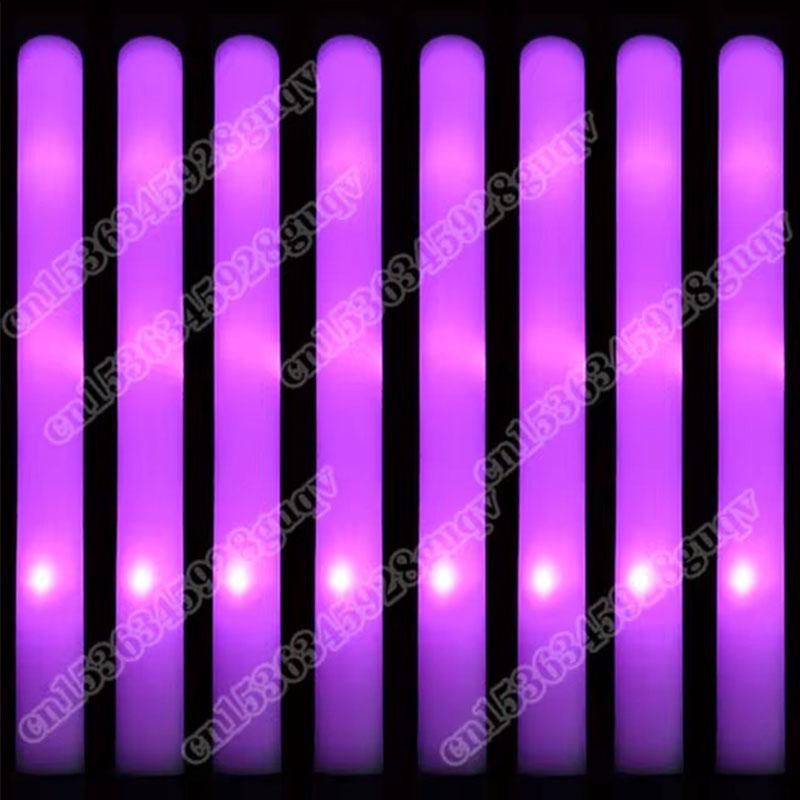 30Pcs Foam Glow Sticks with 3 Modes Colorful Led Flashing Glow Stick Glow in The Dark Party Supplies for Wedding Raves Concert