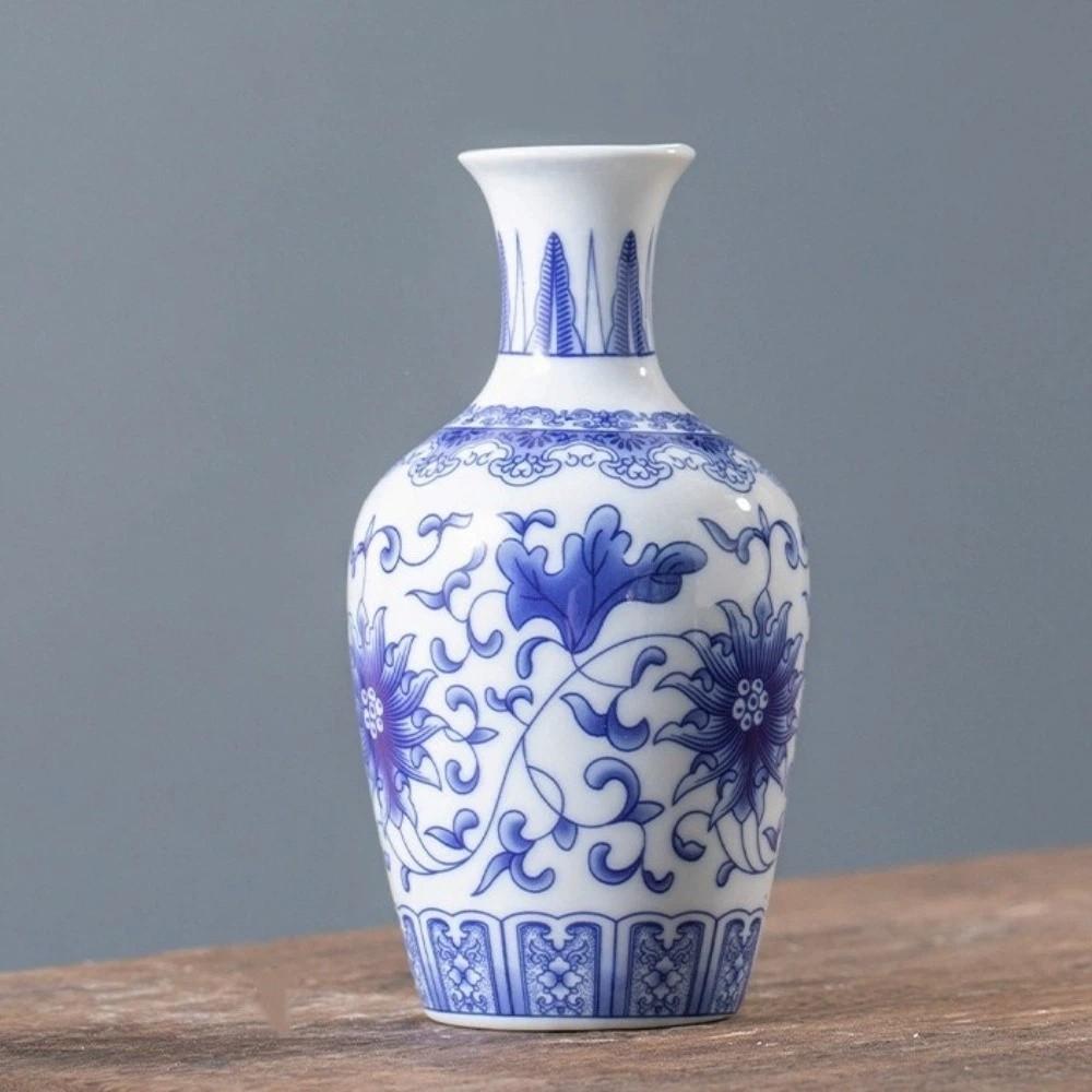 Antique Blue White Porcelain Wall Hanging Ceramic Vase Wall Hanging Vase Living Room Decor