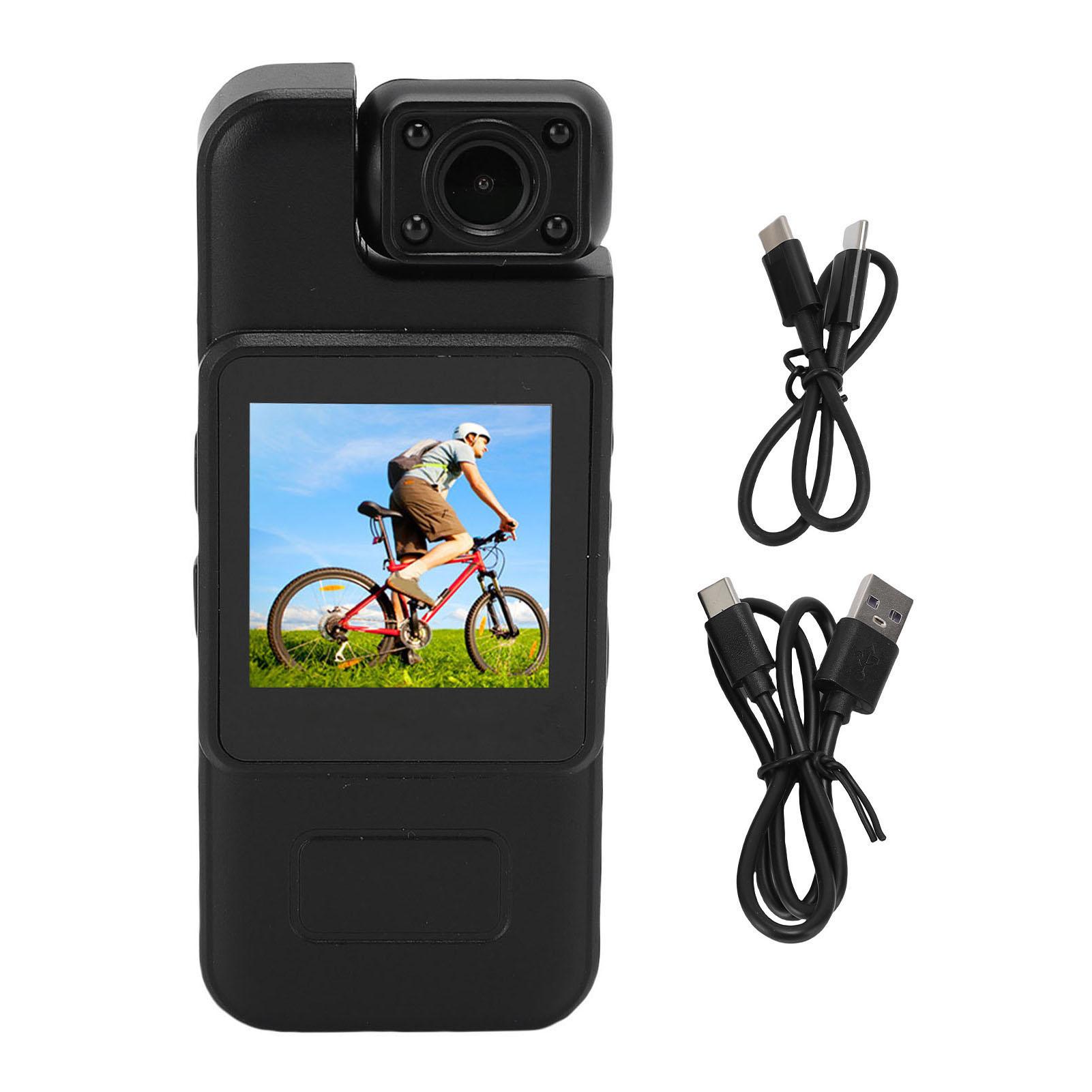 

Body Mounted Camera 4K 180 Deg Rotating Lens Motion Detection Loop Recording 1000mAh Battery for