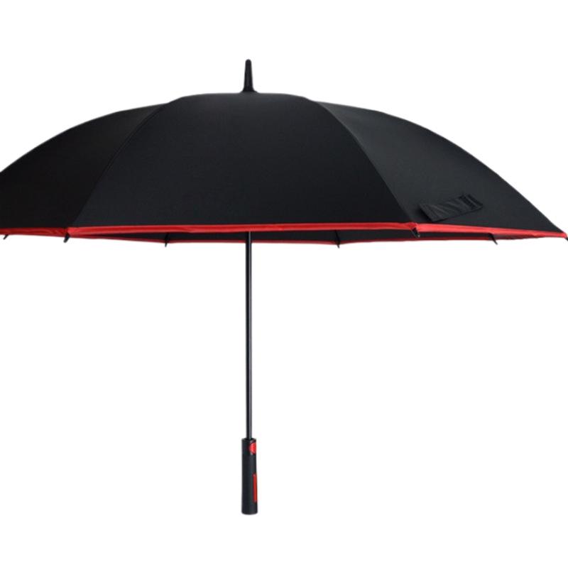 Men's Large Black Golf Umbrella with Long Handle – Customizable High-End Business Gift
