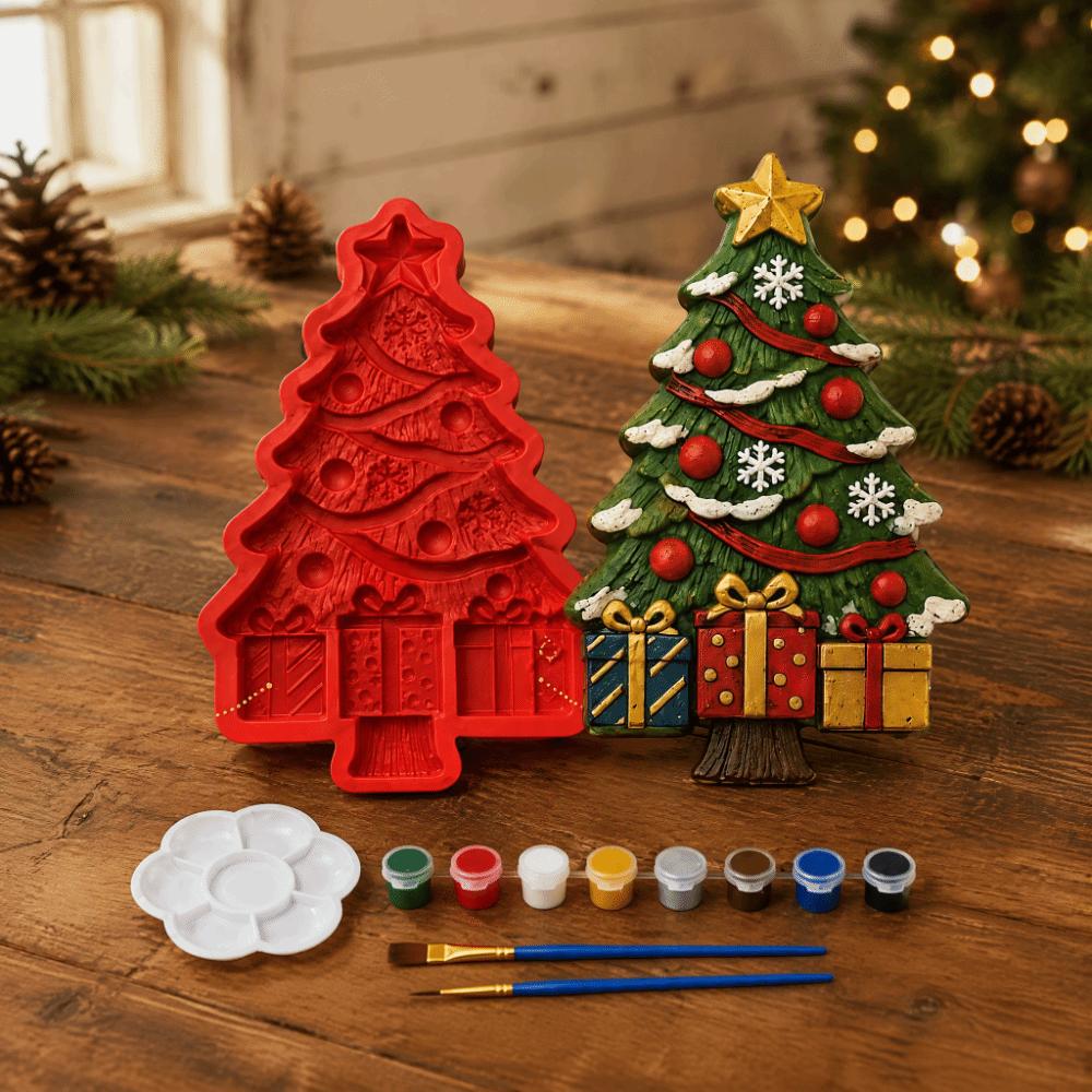 Resin Casting Christmas Tree Mold 3D Printing Design 3D Casting Mold Christmas Party