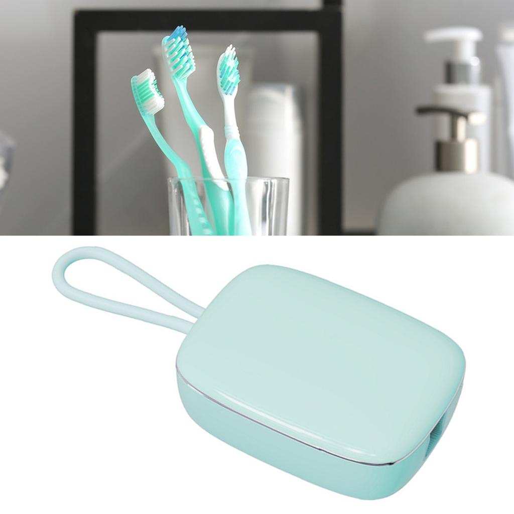 Toothbrush Cleaner Case Portable UVC Deep Cleaning Moisture Resistant Turbo Fan Drying for Business Trips Green