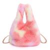 Women's bag autumn and winter new exquisite and cute plush multi-colored women's bucket bag high value foreign style shoulder messenger bag