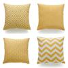 Premium Quality Mustard Yellow Geometric Cushion Cover For Seasonal Charm